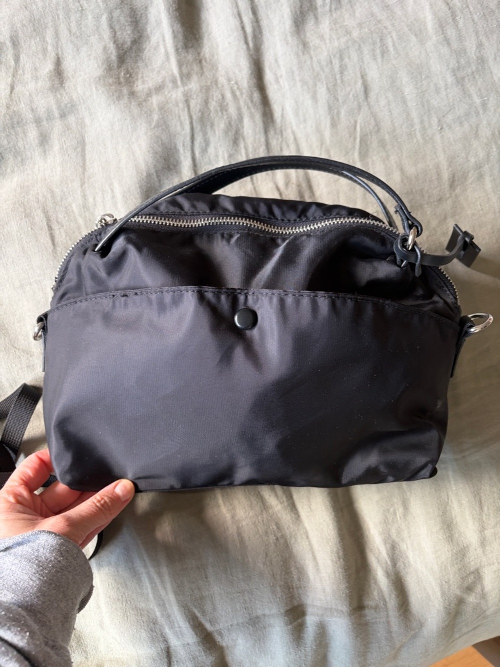 Velvet by Graham & Spencer Black Nylon Crossbody Messenger Bag - Picture 4 of 5